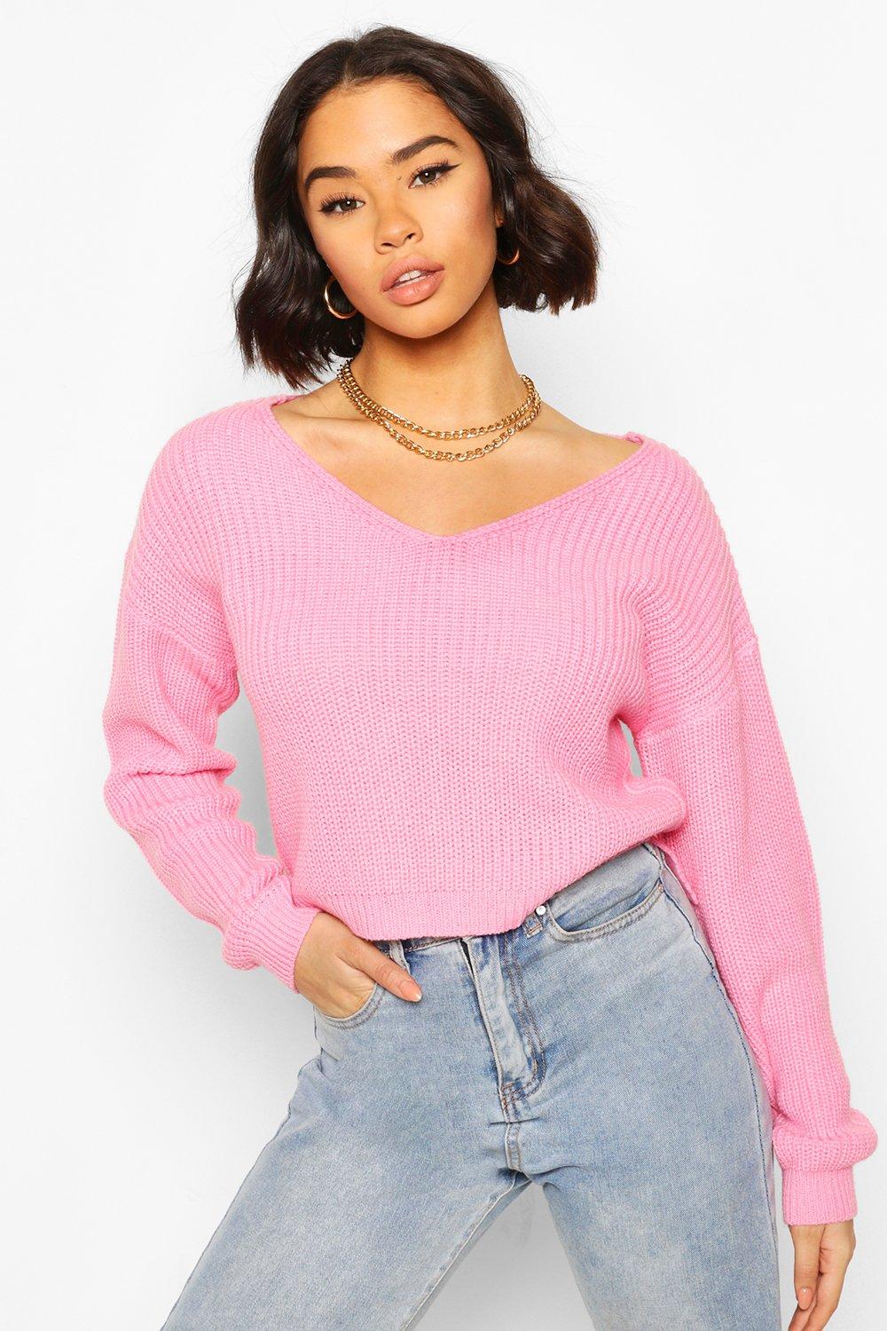 Baby pink hot sale cropped jumper